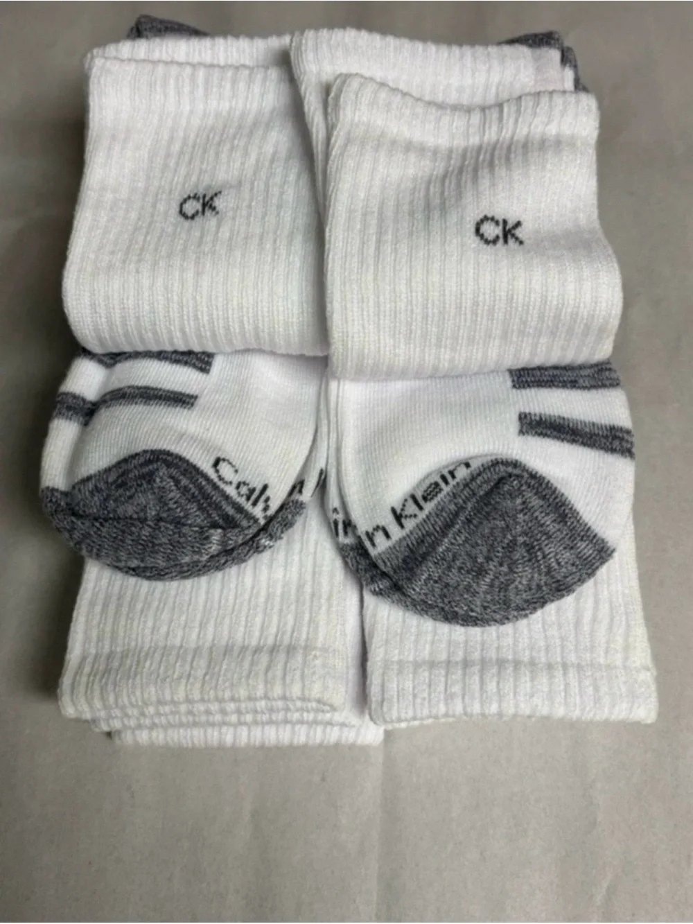 New Calvin Klein Socks Men’s 5 Pair Cushion Crew White Casual Preppy Activewear
